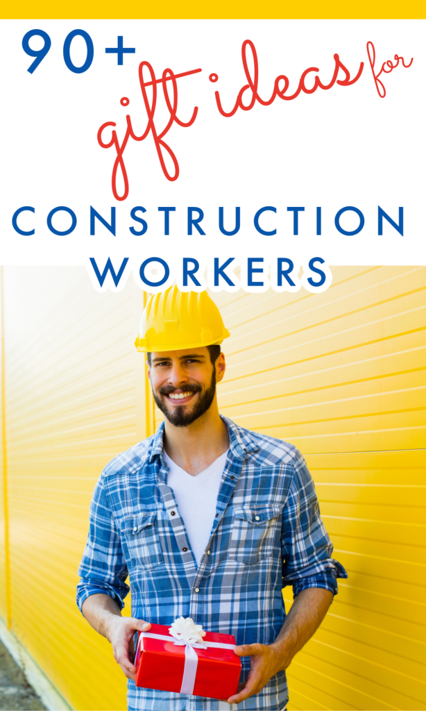 man in yellow hardhat smiling and holding gift