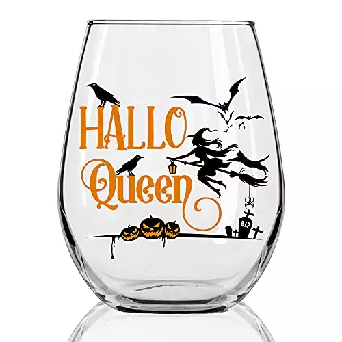 Hallo Queen Wine Glass