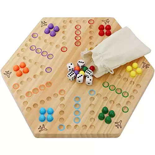 Wahoo Board Game Double Sided Painted Wooden Fast Track