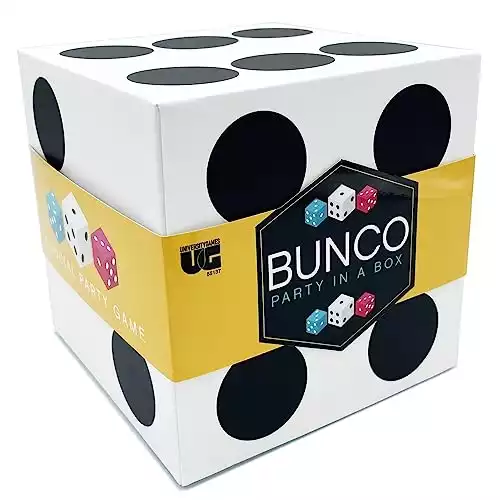 Bunco Party in a Box Game, Complete with Fuzzy Die! for 2 to 12 Players Ages 8 and Up