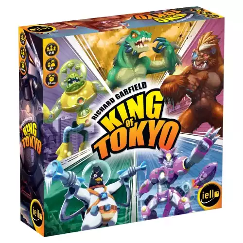 IELLO: King of Tokyo, New Edition, Strategy Board Game, Space Penguin Included in the Box, For 2 to 6 Players, 30 Minute Play Time, For Ages 8 and Up
