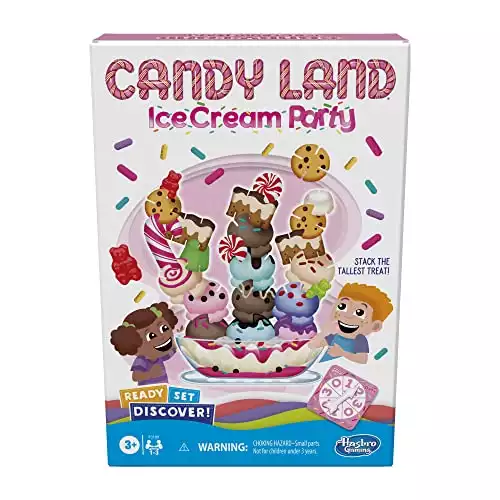 Candy Land Ice Cream Party Preschool Game for 2-4 Players, Games for Preschoolers,Ages 3 and Up