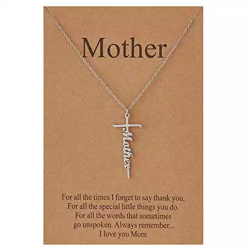 Mother Cross Necklace for Women