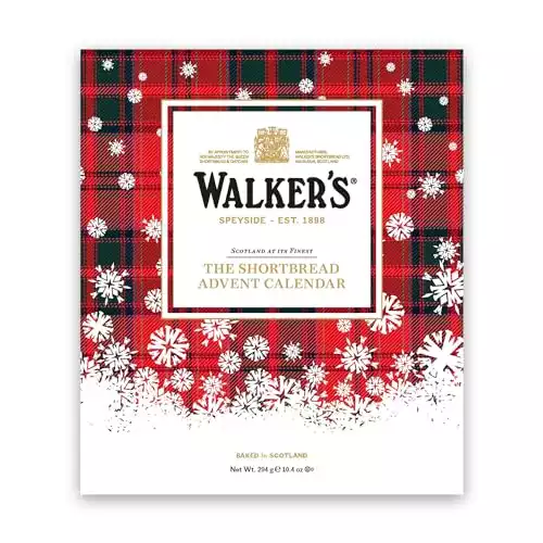 Walker's Shortbread Cookie 2023 Holiday Advent Calendar, 28 Shortbread Cookies in Various Shapes and Flavors