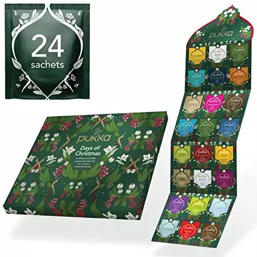 Pukka Tea Gift Set, Organic Herbal Tea, Great as Valentine’s Day Gift, 24 Tea Bags