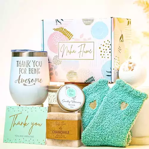 Self Care Spa Tumbler Appreciation Gifts for Coworkers Thank You Gift Basket for Employee