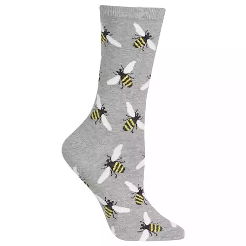 Bee Socks (Grey Heather)