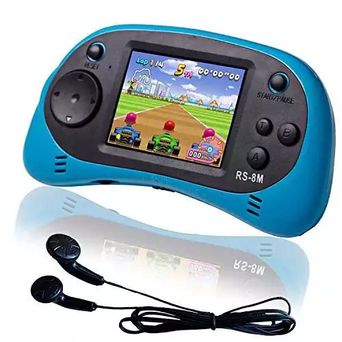16 Bit Kids Handheld Games Built-in 220 HD Video Games, 2.5 Inch Portable Game Player with Headphones