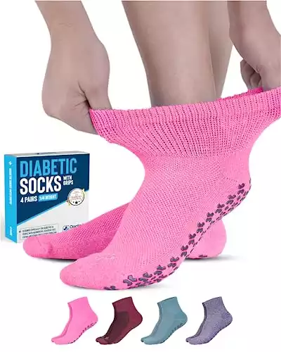 Diabetic Socks with Grips for Women and Men