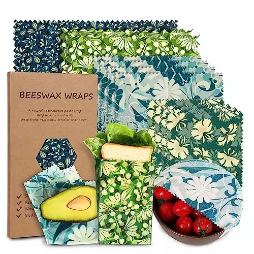 Reusable Beeswax Wrap, 11 Pack Eco-Friendly Beeswax Wraps For Food, Organic, Sustainable, Biodegradable