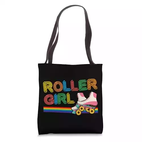 Roller Girl Vintage Seventies 70's Cool Retro Skates Skating Tote Bag