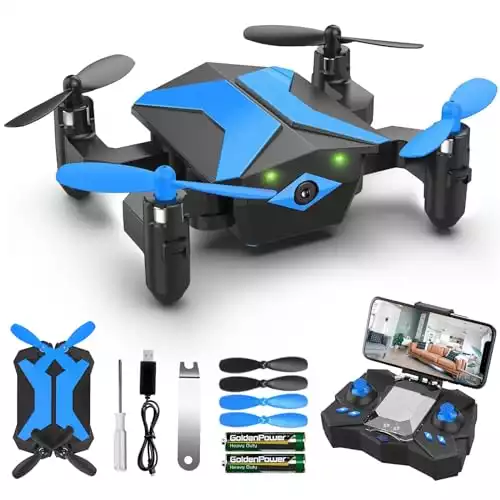 ATTOP Mini Drone for Kids with FPV Camera, Toys Gifts for Boys Girls with Voice Control, 3D Flips, Altitude Hold, Headless Mode, One Key Start, Trajectory Flight, RC Quadcopter Foldable Kids Drone