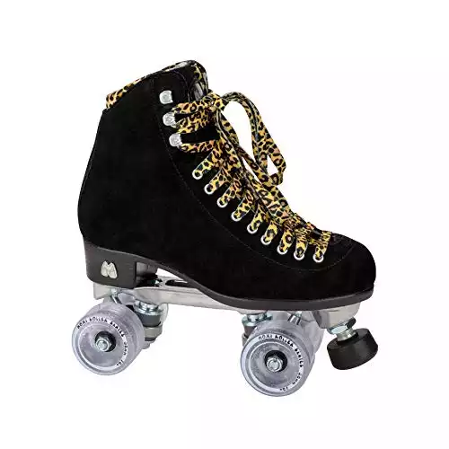 Moxi Skates - Panther - Fun and Fashionable Womens Roller Skates | Black Suede | Size 10