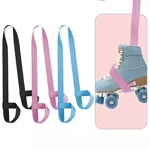 Roller Skate Leash, Adjustable Ski Boots Yoga Mat Carrier Strap for Yoga Mat, Skiing, Snowboarding, Ice Skates and Rollerblades
